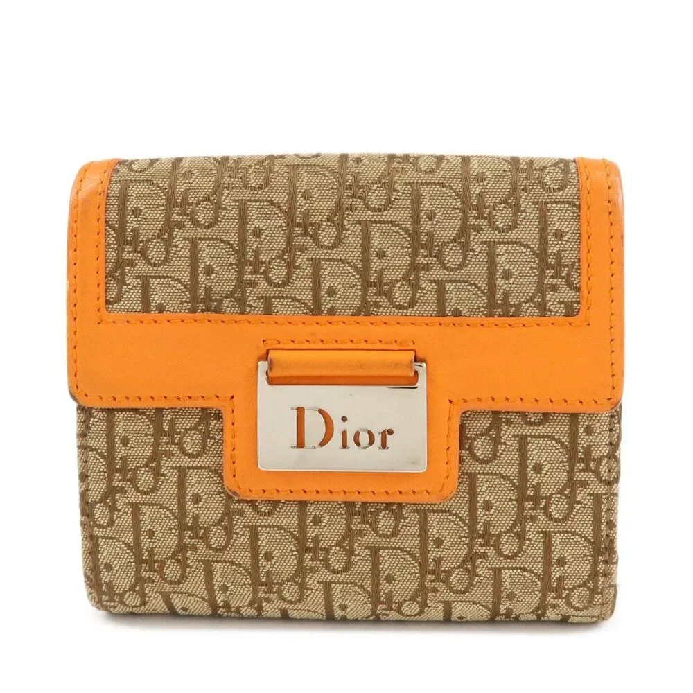 ❤️Authentic Christian Dior Street Chic Trotter Canvas Leather W Hook❤️